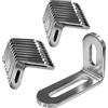 Euablfo 20 connettori angolari, 30 x 48 mm, angolo in acciaio inox, angolo di 90 gradi, angolo a L con fessura, foro lungo, spessore 3 mm