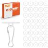 OioTuyi 40 ganci autoadesivi da soffitto senza foratura, ganci adesivi da soffitto forti da 5 kg, ganci trasparenti per cucina, bagno, camera da letto, parete, porta di fissaggio a soffitto, ganci