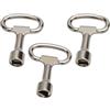 TMZELOA 2 chiavi quadrate da 8 mm e 1 chiave triangolare da 9 mm, set di chiavi universali per rubinetto, chiavi di sfiato per contatori di gas e acqua