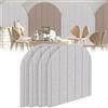 XLSBZ 3D Pannelli murali, 4 pezzi da 32x43 cm, pannelli decorativi in feltro autoadesivi anticollisione per la protezione delle pareti, imbottitura murale per camera da letto, cameretta dei bambini (Beige