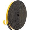 DOANTE 3m nastro telato,nastro gommato, nastro adesivo in gomma espansa, guarnizione finestra nastro sigillante per porte e finestre, impermeabile e di alta qualità(9 * 3mm, nero)