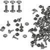 QUARKZMAN 60 Set Rivetti in Pelle Doppia Cappuccio, 6x8mm Tondo Rivetto Tubolari a Vite per Cuoio Chicago Metallo per Pelle Cintura Tessuto Collare Borsa Riparazione Decorazione, Bronzeo