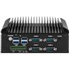 ROUAFWIT Industrial PC N150(4C/4T) Fanless Mini PC 4RS232 COM,2RJ45 LAN, 2HD+VGA Triple Display, 6USB, SIM,GPIO, WiFi, BT, Industrial Fanless Embedded PC DDR4 8GB RAM 256GB SSD
