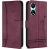 Bravoday Cover per Honor X5 Plus, Flip Custodia in Pelle PU con Slot per Schede, Portafoglio Custodia per Honor X5 Plus, Vino Rosso