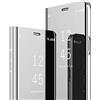 MRSTER Samsung Galaxy S21+ Cover, Mirror Clear View Standing Cover Full Body Protettiva Specchio Flip Custodia per Samsung Galaxy S21 Plus 5G. Flip Mirror: Silver