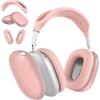 MyGadget Cover [3 in 1] per Apple Airpods Max - 1x Fascia per la Testa | 2x Case per Orecchie Interno & Esterno - Custodie in Silicone Rosa