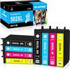 LeciRoba cartucce 502xl per cartucce epson 502 e per epson 502 XL compatibili per Epson XP-5100 XP-5105 XP-5150 XP-5155 Epson WF-2860 WF-2865 WF-2880 WF-2885 stampante(8 confezione)