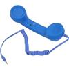 VBESTLIFE Retrò Telefono da 3,5mm, a Prova di Radiazione, Ricevitore per Telefono Cellulare Cablato, Altoparlante per Microfono per Tutti gli Smartphone e Computer con Jack da 3,5mm (BLUE)