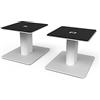 Kanto SP6HDW Universal Desktop Speaker Stands - 6 Inch - 2 Pack - Steel (White)