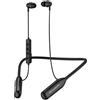 Hmusic Cuffie Bluetooth con archetto da collo, batteria grande, 200 ore di riproduzione, isolamento acustico, auricolari wireless magnetici per sport, corsa, palestra, cantiere (nero)