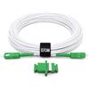 Elfcam - Cavo in Fibra Ottica per Orange Livebox SFR La Box Fibra Bouygues Bbox, Consegna con Accoppiatore per Prolunga Fibra Ottica, SC/APC a SC/APC Monomode Bianco, 15M
