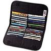 iN. Slim credit card holder wallet, Gift card display case, Minimalist light thin card storage case rfid blocking for men & women, with 28 slots in black