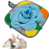 Andiker Tappetino per cibo per conigli, 30 x 30 cm, antiscivolo, con corda sospesa, per uccelli, cuccioli, porcellini d'India (blu)