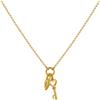 Schmuck Les Poulettes LES POULETTES BIJOUX - Collana Placcato Oro Ciondoli Lucchetto a Cuore e Chiave