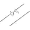 Silberketten-Store Collana con maglia a sfere, spessore 1,5mm - vero argento 925, lunghezza a scelta 38-100 cm e argento, cod. 1235