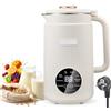 jackfru Macchina per latte di noci 8 in 1 di jackfru, latte vegetale 1.2L con autopulente, mantenimento in caldo e timer, per latte di mandorle, avena e soia