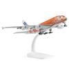 QIYUMOKE 1/300 ANA A380 - Modello di aeroplano in metallo pressofuso per Airbus A380 modello di aeroplano (7 pollici) con espositore per regali di aerei o collezione di aeroplani in lega - JA381A