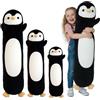 Kekeso Peluche Pinguino, Lungo Cuscino Pinguino Ultra Morbido, Peluche da Abbracciare a Forma di Cuscino Corpo, Regalo di Natale per Bambini & Adulti (Nero, 90cm/35.43in)