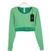 Vitality Vitalità The Nova T-Shirt Donna MEDIUM Manica Lunga Verde Con Tagli Per Le Dita