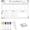 TUKNN Agenda Settimanale in Acrilico,Planner Settimanale Acrilico,Lavagna Settimanale Planning da Muro,Planner Settimanale Cancellabile,Lavagnetta de Pianificazione,con 6 Penne,Trasparente,30 x 20 cm