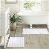 Tommy Bahama - Set di tappetini da bagno, in cotone, 17 x 24 cm, colore: Bianco