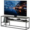 Furinno Moretti Porta TV Modern Lifestyle per TV fino a 65 pollici, Rovere Francese Grigio