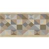 PENSIERI DELICATI Passatoia 52x100 cm, Realizzata in Cotone e PVC, Made in Italy, Passatoia Lavabile In Lavatrice A 40°, Fantasia Triangoli