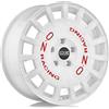 Cerchi in lega OZ RALLY RACING 7.0x17 Race White Red Lettering
