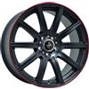 Cerchi in lega Keskin KT16 9.5x19 Matt Black Lip Red