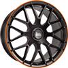 Cerchi in lega Mam GT1 9.5x19 Matt Black Lip Orange