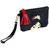 Difuzed Mulan Face, Accessori Da Viaggio Portafogli Donna, Nero/Rosso, Standard