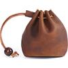 DONGKER Custodia in Ecopelle Medievale,Borsa Retrò per Monete in Pelle con Coulisse per Uomo Donna