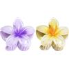 BinPhorm Fermaglio Capelli Donna,2 PCS Fermagli per Capelli a Fiore Grande Fiori Pinze Per Capelli Colorati Mollette Capelli In Plastica Clip Capelli Antiscivolo Per Ragazza