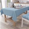 PETTI Artigiani Italiani - Tovaglia Rettangolare Elegante in Cotone, Copritavolo Cucina Tinta Unita, Azzurro X18 Posti (140x360 cm), 100% Made in Italy