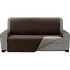 FAVERTI® Copridivano imbottito a 3 posti - 170 cm (seduta) | modello Requena, marrone, beige reversibile | protezione compatibile con divani relax e paraorecchie | tela lavabile, prodotto in Spagna