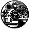 Instant Karma Clocks | Orologio Da Parete | Design Caserma dei Vigili del Fuoco | Silhouette Pompieri | 30 cm, Decorativo
