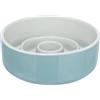 TRIXIE Slow Feeding Ciotola in ceramica grigio/blu 0,45 l