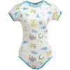 LittleForBig Tutina per pannolini per bebè per adulti (ABDL) Snap Crotch Pagliaccetto Pigiama - Reticolo degli animali della giraffa e dello zoo L