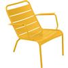 Fermob - Poltrona bassa Luxembourg - Giallo - Alluminio laccato - Designer Frédéric Sofia