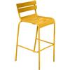 Fermob - Sgabello alto impilabile Luxembourg - Giallo - Alluminio laccato - Designer Frédéric Sofia
