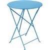 Fermob - Tavolo rotondo Bistro - Blu - Acciaio laccato - Designer Studio Fermob