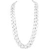 SOFPLATE Collana Spessa In Argento Da Uomo Collana A Catena Hip Hop Da 36 pollice Plastica Artificiale 80s 90s Stile Punk Spessa Cubana con Cordolo Collane Da Rapper per Uomo Donna Accessorio per Gi