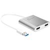j5create Adattatore da USB Tipo A a doppio HDMI - Convertitore multi display HDMI doppio | 4K Ultra HD + 1080p Full HD | Compatibile con Windows, Mac, MacBook (JUA365)