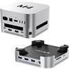 ACASIS Mac mini M4 Dock & Stand con dual-bay NVMe SSD Enclosure, Hub HDMI in alluminio per Mac mini M4 e M4 Pro 2024, 4K60Hz HDMI, 4 X 10G USB A, PD 30W, SD/TF, supporto SSD B+M M-Key