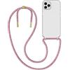 MyGadget Cover per iPhone 11 Pro Max - Custodia con Corda - Case con Cordino Trasparente Antiurto con Laccio | Tracolla - Practical Stylish - Colorato