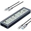 VJK Smart M.2 NVMe SSD Enclosure, grande LCD, rilevamento intelligente, previene la perdita di dati in scrittura, USB 3.2, tipo C (10 Gbps), compatibile con NVMe PCIe Dimensioni 2230/2242/2260/2280