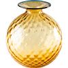 VENINI VASO MONOFIORE BALLOTON D.14 CM AMBRA FILO ORIZZONTE H.16,5 CM FO310016000F0BCK