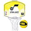 Wilson Canestro da Basket NBA Team Mini, dimensioni Compatte e Struttura Robusta, Facile da Montare e Design dinamico, Colore: Giallo