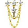 NovaNavel Piercing ombelico floating stelline in oro