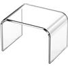 PFOIBOU Sgabello in Acrilico, poggiapiedi in acrilico per bambini, in cucina, bagno e casa, portata fino a 150 kg (Clear-Non Slip)
